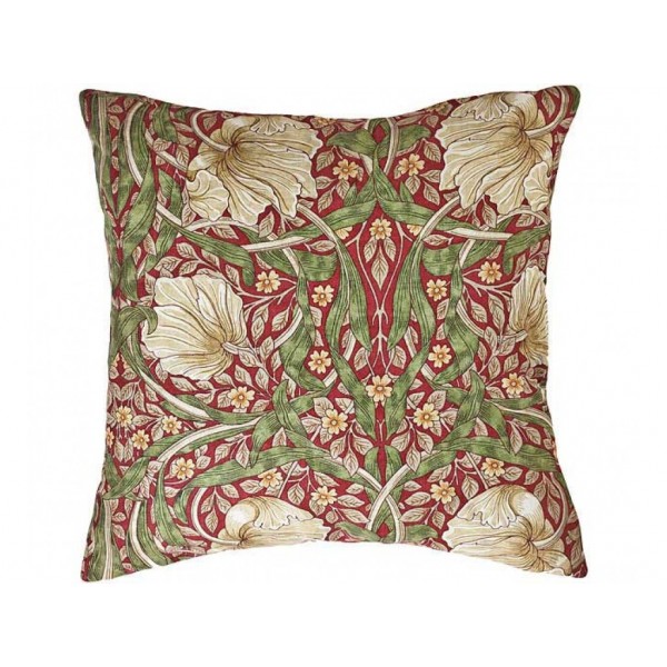 William Morris Pimpernel Red Square Filled Cushions